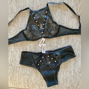 Adore me gray lingerie set